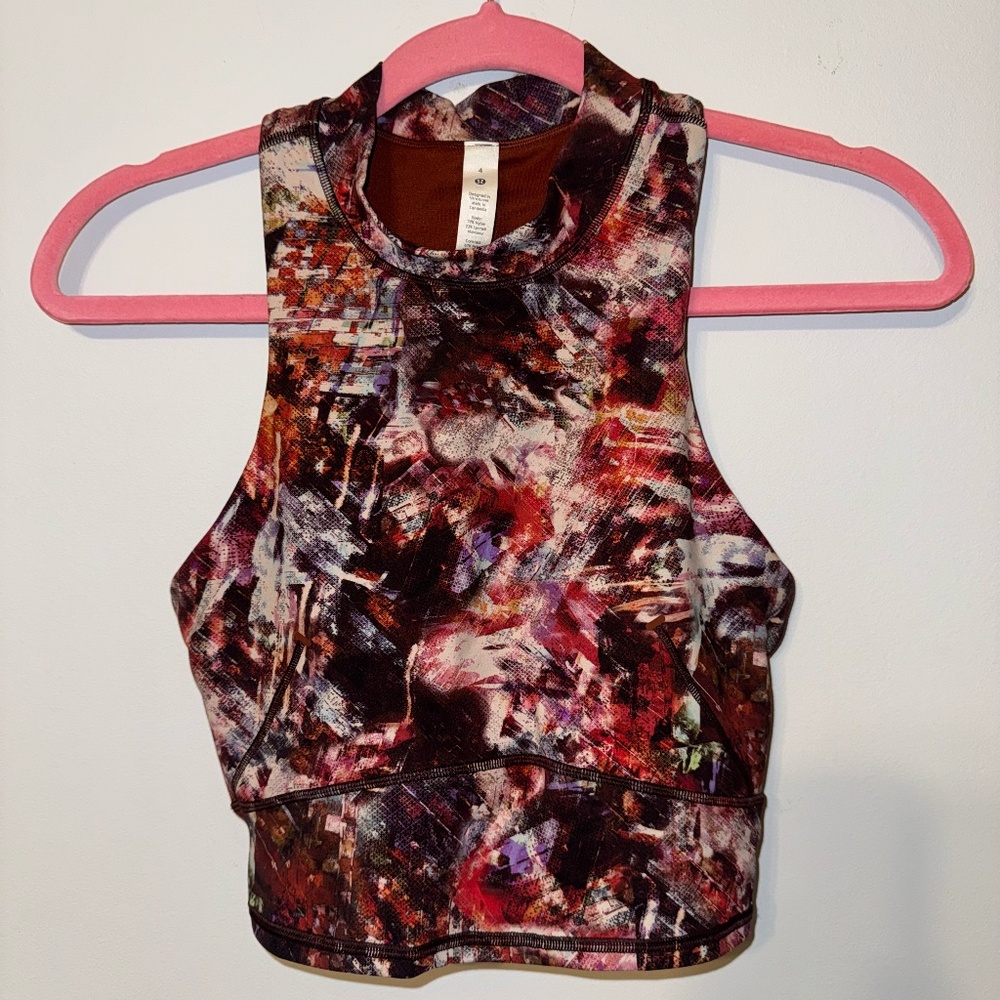 Lululemon Racerback Tank Cropped l Excellent Condition/Barely Worn l Rare Print